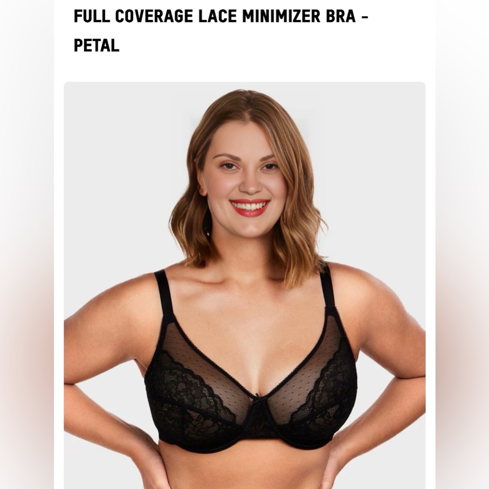 SHECURVE Black and Nude Minimizer Bras 40D - Picture 4 of 4